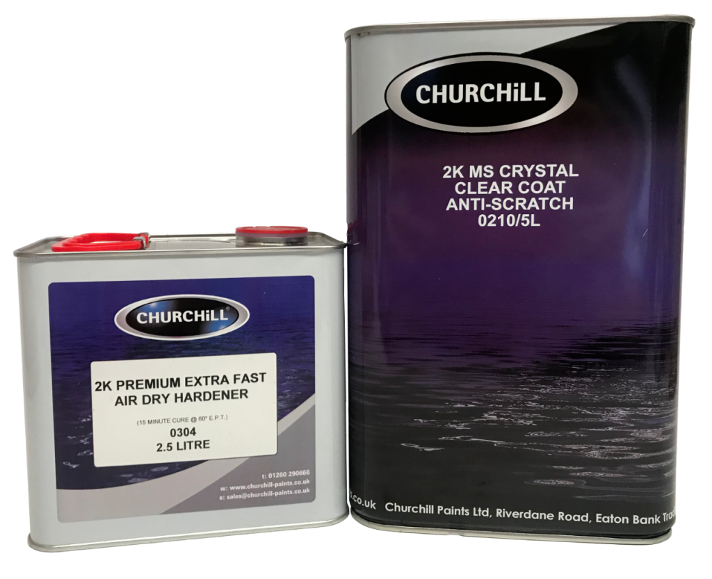 CHURCHILL 0210/5 2K MS CRYSTAL CLEAR COAT ANTISCRATCH 7.5LT KIT