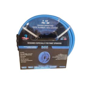 B-55 air hose 10mm bore x 10mtrs fitted with swivel 1/4bsp female threads. 300PSI/20BAR max pressure rated. Silicone free & anti static